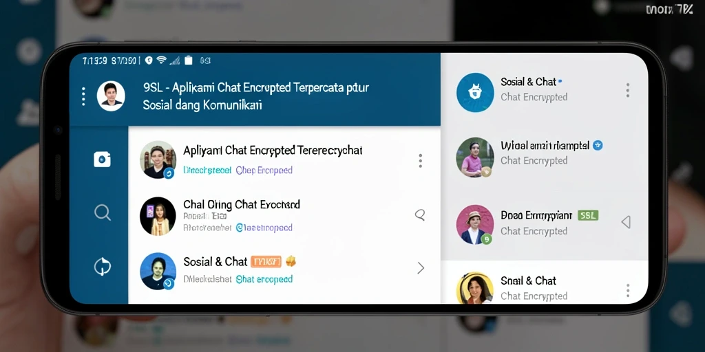 Tampilan antarmuka utama 9SL yang menonjolkan fitur Chat Encrypted.