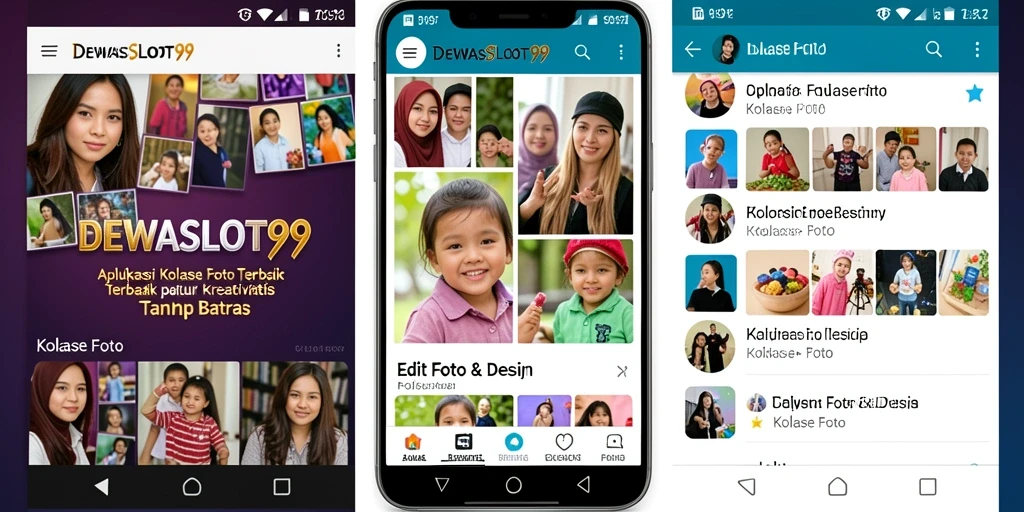 Antarmuka DEWASLOT99 yang menarik untuk kolase foto.