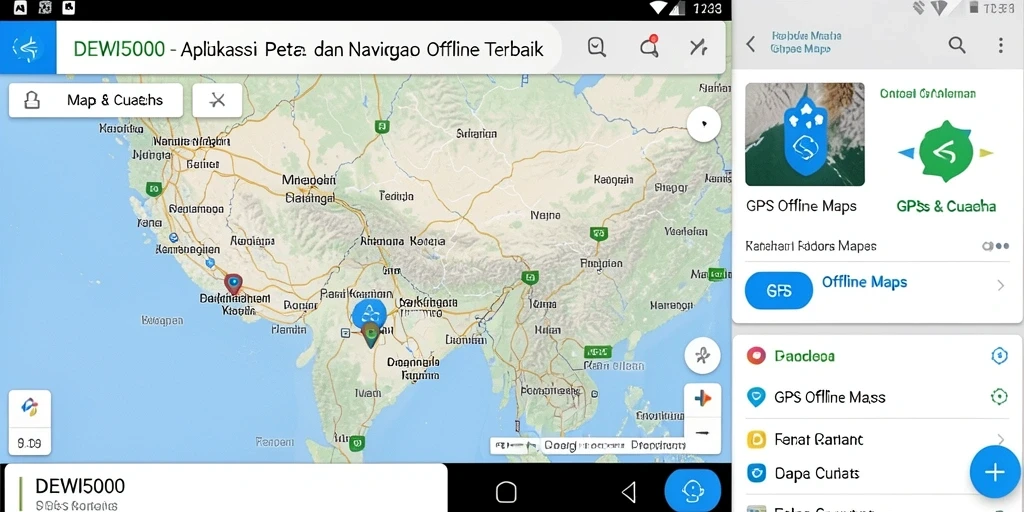 Antarmuka DEWI5000 yang intuitif untuk navigasi GPS Offline.