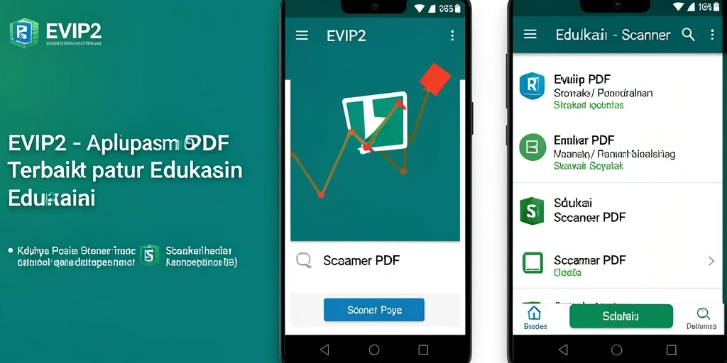 Screenshot aplikasi EVIP2 menunjukkan antarmuka Scanner PDF yang intuitif dan mudah digunakan.