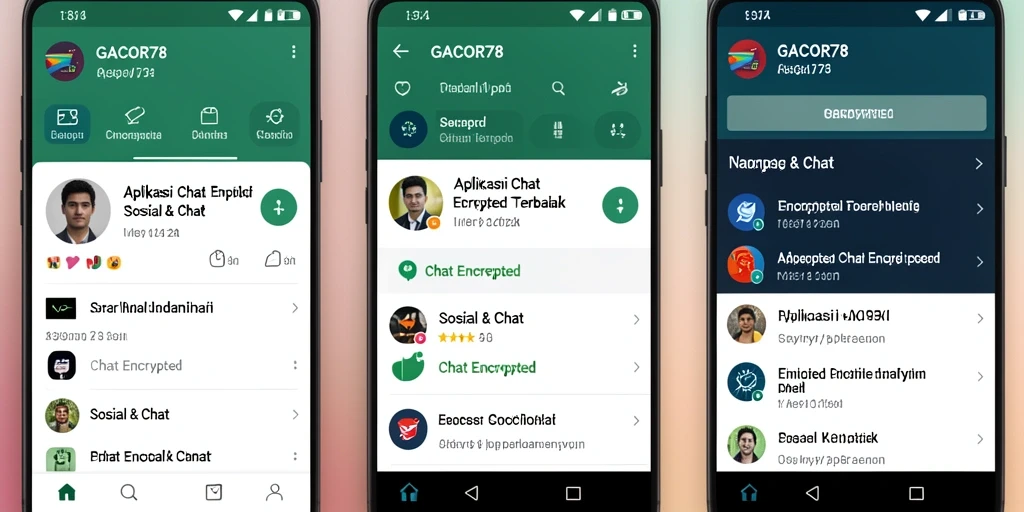 Screenshot antarmuka GACOR78 yang menampilkan fitur chat terenkripsi.