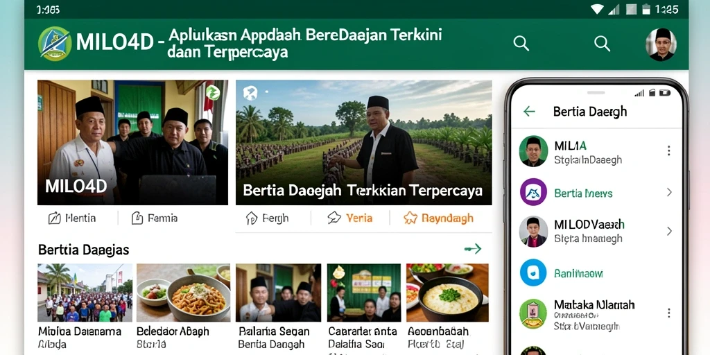 Tampilan antarmuka aplikasi MILO4D yang informatif dan menarik.