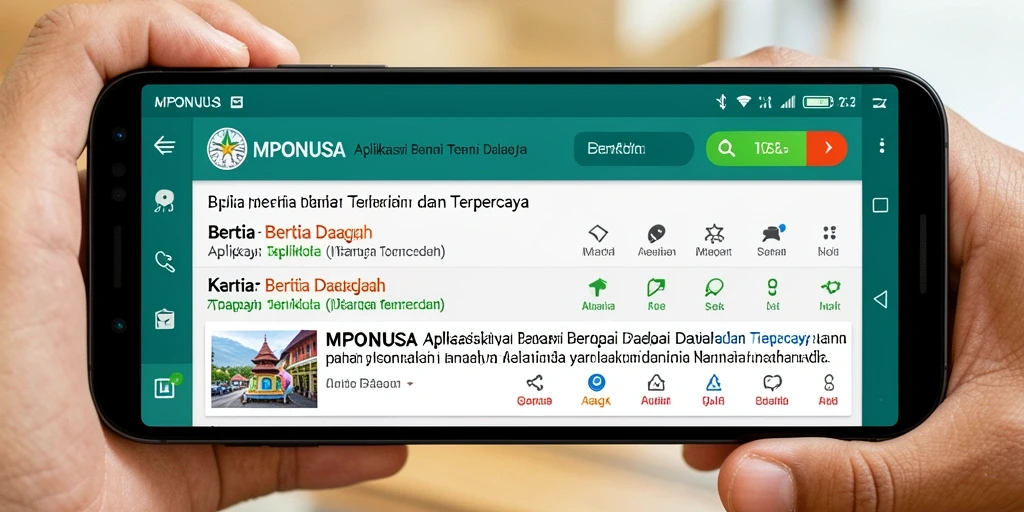 Antarmuka pengguna MPONUSA yang informatif dan menarik.