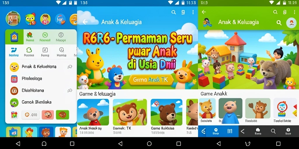 Antarmuka R6R6 yang cerah dan ramah anak.