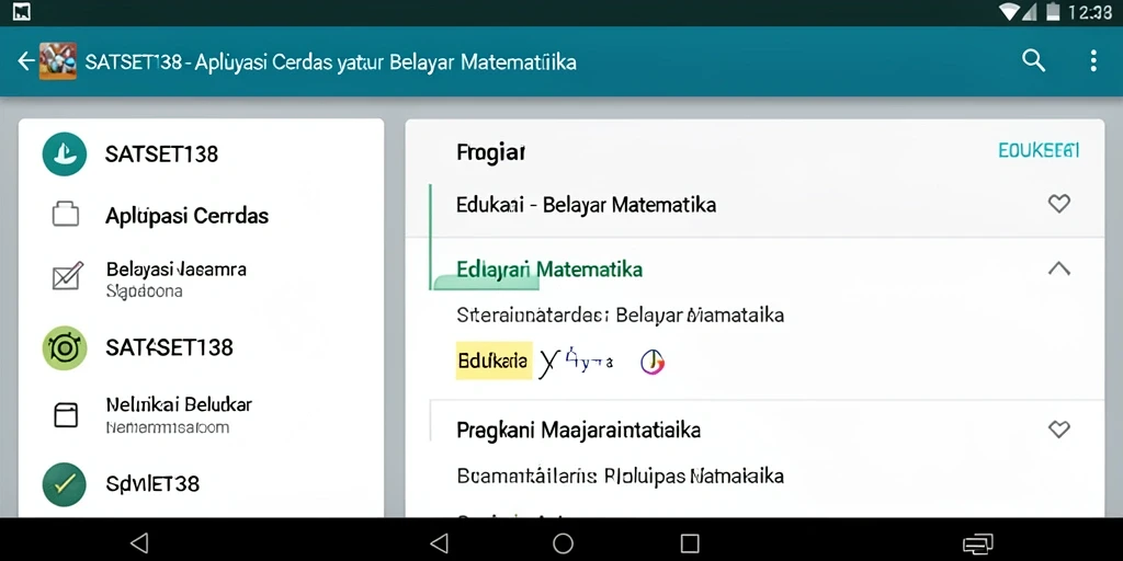 Antarmuka aplikasi SATSET138 yang interaktif dan user-friendly.