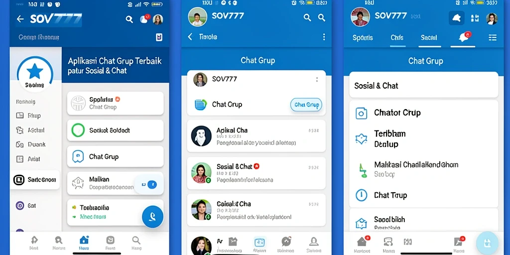 Antarmuka SOV777 yang intuitif untuk Chat Grup.