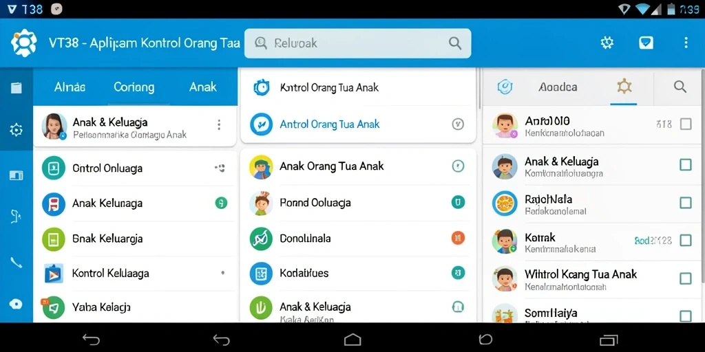 Screenshot antarmuka VT38 menunjukkan fitur kontrol orang tua yang intuitif.