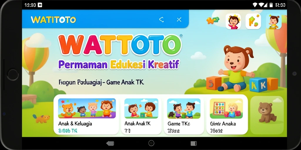 Antarmuka ceria dan interaktif WATITOTO untuk anak-anak.